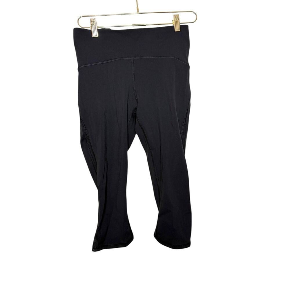 Lululemon Athletica Black Train Times High Rise Crop Leggings Women Size‎ 8